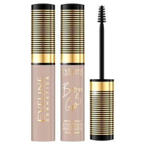 Eveline Cosmetics Brow &amp; Go! maskara do brwi z zagęszczającymi włókienkami 05 Taupe 6ml