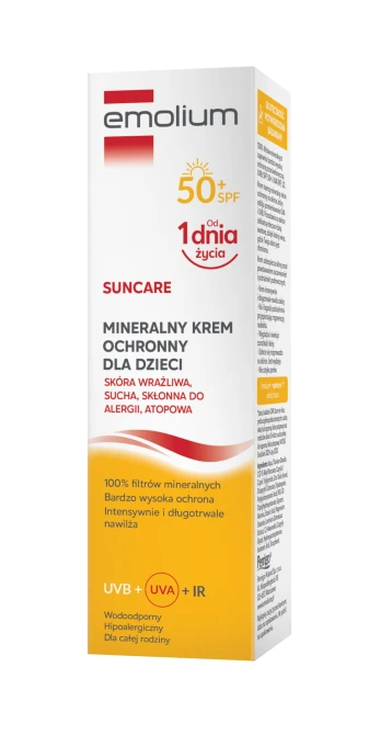 EMOLIUM SUNCARE Mineralny Krem Ochronny Dla Dzieci SPF50+ - 50ml