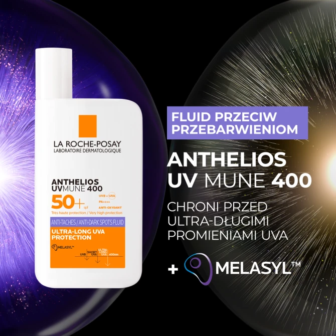 LA ROCHE-POSAY ANTHELIOS UV MUNE 400 Fluid Przeciw Przebarwieniom z Melasyl SPF50+ - 50ml