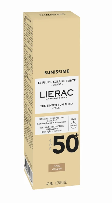 LIERAC SUNISSIME Krem Do Twarzy Ochronny Z Kolorem SPF 50 (Dore Golden) - 40ml