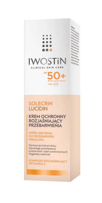 IWOSTIN SOLECRIN LUCIDIN Krem Ochronny Rozjaśniający Przebarwienia SPF50+ 50ml