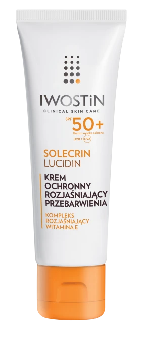 IWOSTIN SOLECRIN LUCIDIN Krem Ochronny Rozjaśniający Przebarwienia SPF50+ 50ml