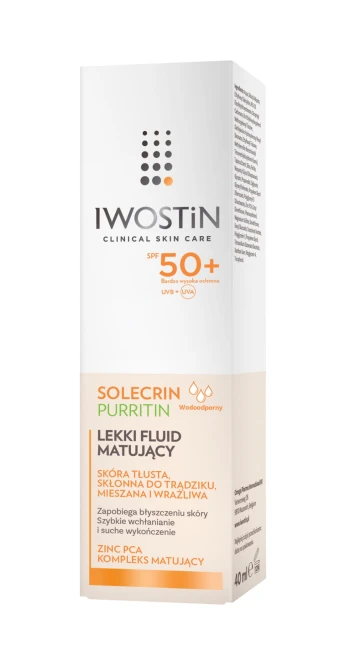 IWOSTIN SOLECRIN PURRITIN Lekki Fluid Matujący SPF50+ - 40ml