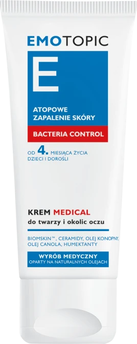 Emotopic Bacteria Control Krem Medical Do Twarzy i Okolic Oczu - 50ml