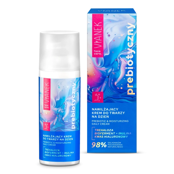 VIANEK Prebiotyczny Nawilżający Krem Do Twarzy Na Dzień Z Trehalozą - 50ml
