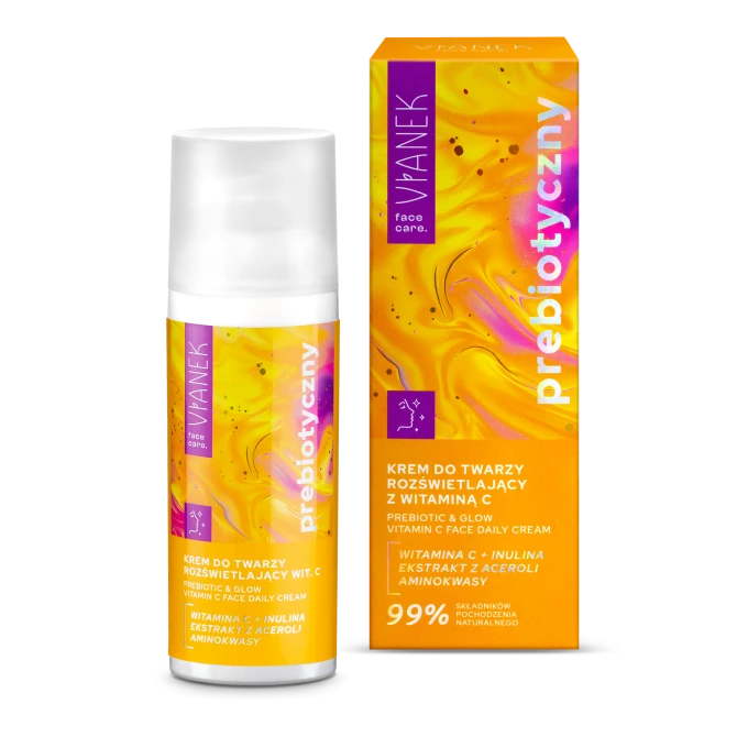 VIANEK Prebiotyczny Krem Do Twarzy Rozświetlający z Witaminą C - 50ml