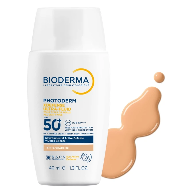 BIODERMA PHOTODERM XDEFENSE Ochronny Ultra-Fluid SPF 50+ kolor 02 - 40ml