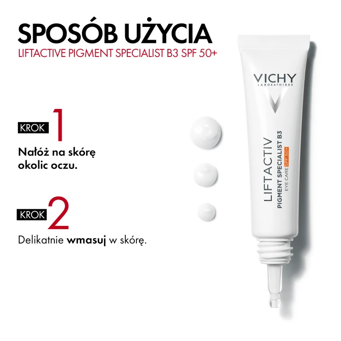 VICHY LIFTACTIV Pigment Specialist B3 Krem Pod Oczy SPF50+ Redukujący Przebarwienia - 15ml