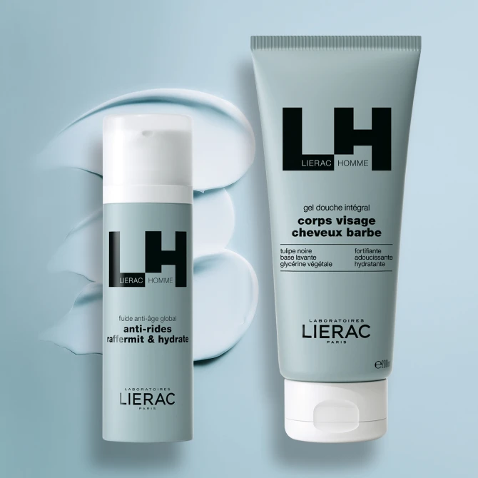 ZESTAW LIERAC HOMME Dla Mężczyzn, Emulsja Do Twarzy Przeciwzmarszczkowa 50ml + Żel Pod Prysznic 200ml