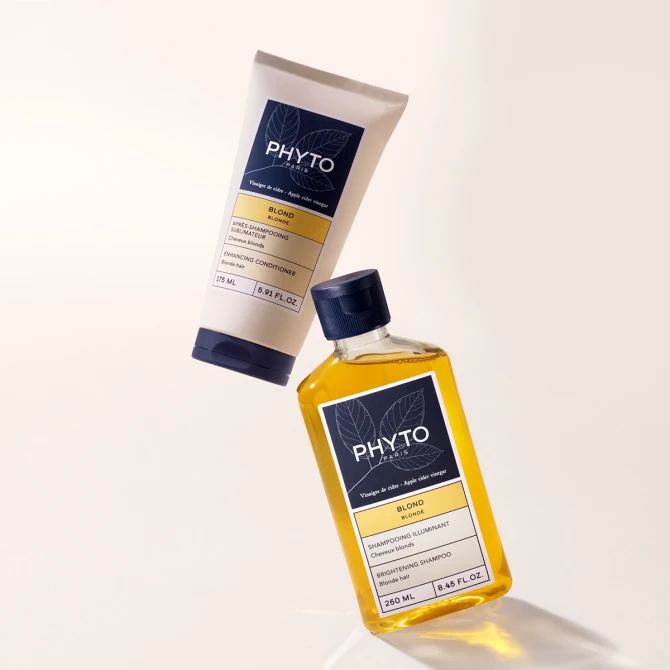 ZESTAW PHYTO BLOND Dla Naturalnych Włosów Blond, Szampon Rozświetlający 250ml + Odżywka 175ml