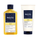 ZESTAW PHYTO BLOND Dla Naturalnych Włosów Blond, Szampon Rozświetlający 250ml + Odżywka 175ml