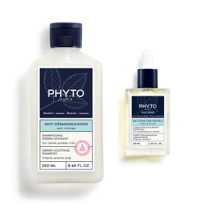 ZESTAW PHYTO Dla Podrażnionej I Osłabionej Skóry Głowy, Szampon 250ml+ Eliksir 30ml