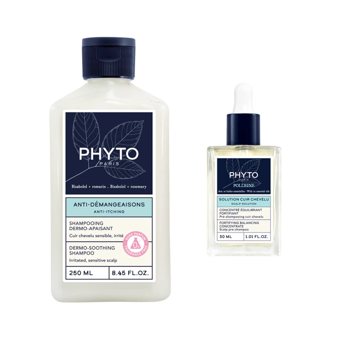 ZESTAW PHYTO Dla Podrażnionej I Osłabionej Skóry Głowy, Szampon 250ml+ Eliksir 30ml