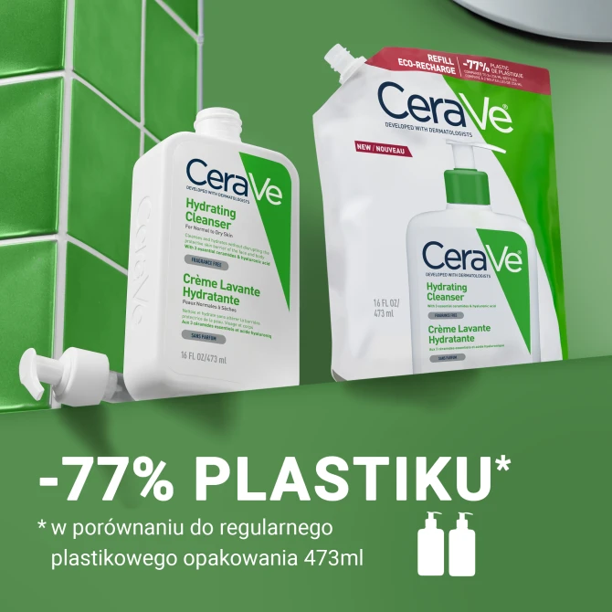 CERAVE Nawilżająca Emulsja Do Mycia Z Ceramidami Skóra Sucha REFILL - 473ml