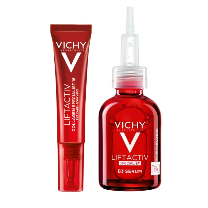 VICHY LIFTACTIV Specialist Duo – Serum B3 (30ml) + Krem pod Oczy na Przebarwienia i Zmarszczki (15ml)