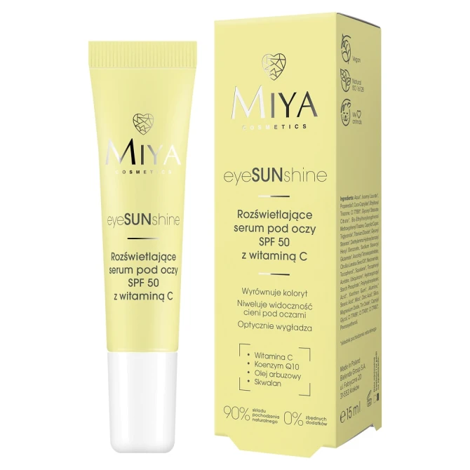 Miya Cosmetics eyeSUNshine rozświetlające serum pod oczy SPF50 15ml (id: 65877)