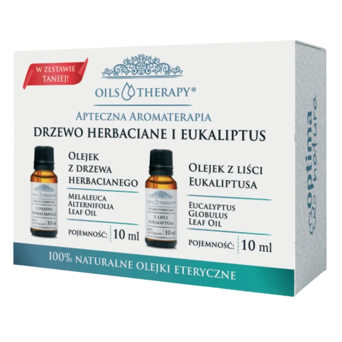 ZESTAW oLEJKÓW ETERYCZNYCH Drzewo Herbaciane i Eukaliptus 2 x 10ml