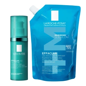 LA ROCHE-POSAY ZESTAW EFFACLAR (Oczyszczający Żel Refill - 400ml + A.Z. Żel-Krem Przeciwtrądzikowy - 40ml)