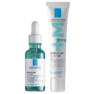 LA ROCHE-POSAY ZESTAW EFFACLAR (DUO +M Krem - 40ml + Skoncentrowane Serum - 30ml)