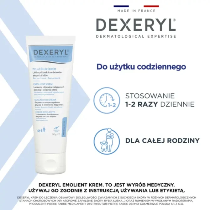 DEXERYL Krem Emolient Do Skóry Suchej, Atopowej - 250g (id: 66254)