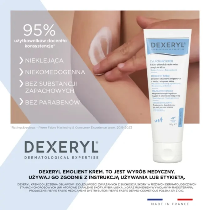 DEXERYL Krem Emolient Do Skóry Suchej, Atopowej - 500g (id: 50011)