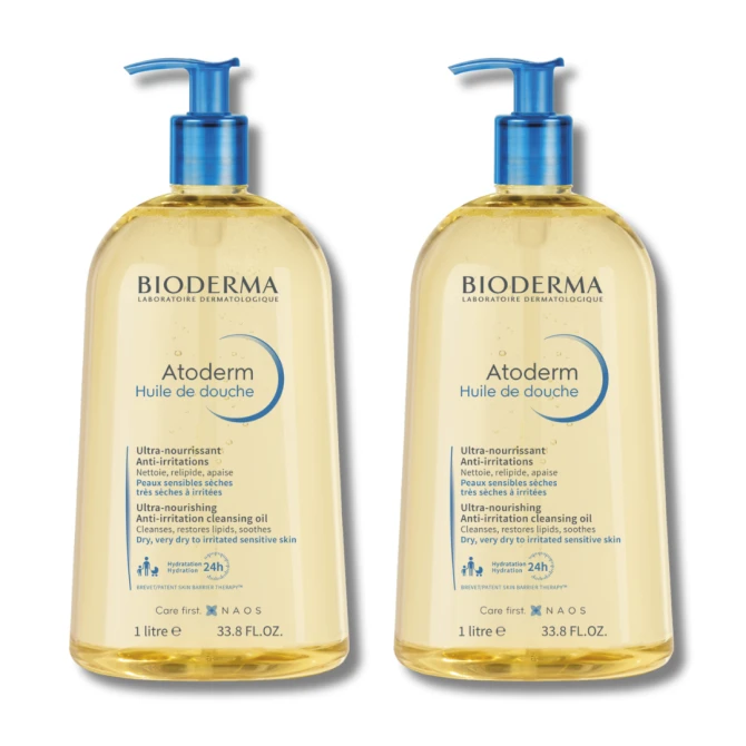 ZESTAW 2000 ml BIODERMA 2 szt Atoderm Huile Olejek Nawilżający Do Kąpieli i Pod Prysznic.png