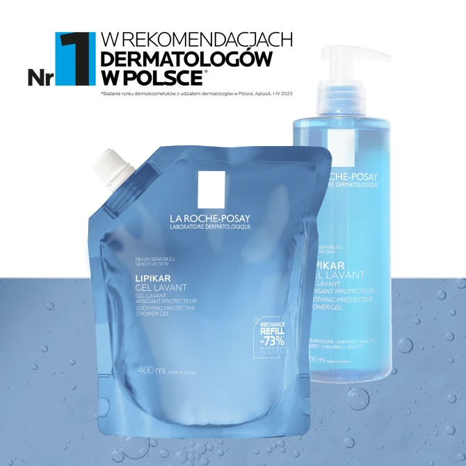 LA ROCHE-POSAY LIPIKAR Gel Lavant Kojący Żel Myjący REFILL - 400ml