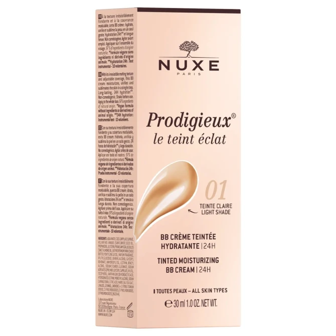 NUXE PRODIGIEUX Nawilżający Krem BB - odcień jasny 01 - 30ml