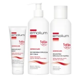 EMOLIUM DERMOCARE Zestaw Wyprawkowy: Emulsja Do Kąpieli 400ml + Emulsja Do Ciała 400ml + Krem 75ml