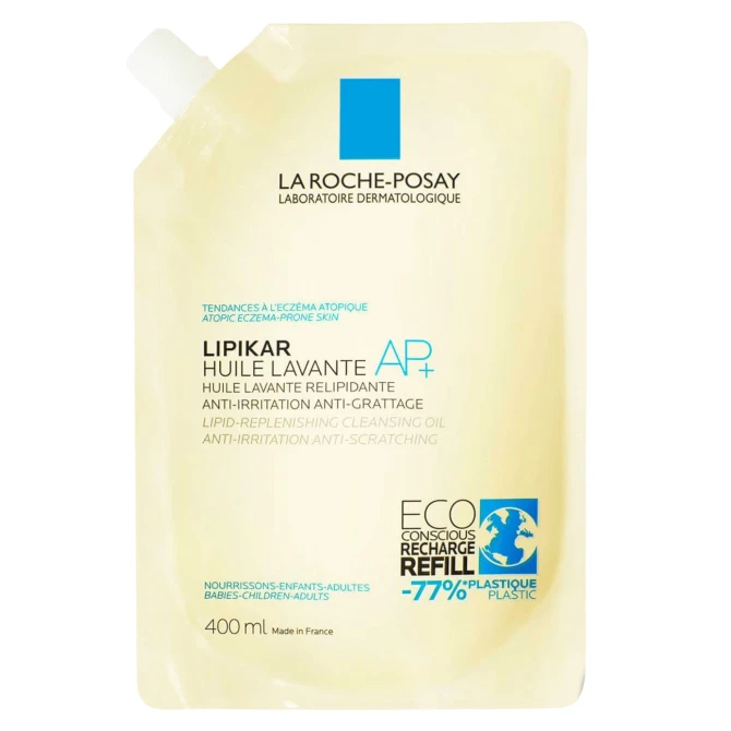 LA ROCHE-POSAY LIPIKAR OIL AP+ Olejek Myjący Uzupełniający Poziom Lipidów REFILL - 400ml