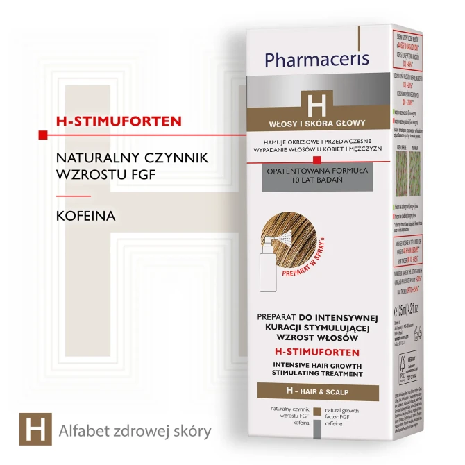 PHARMACERIS H-STIMUFORTEN Wcierka/Preparat Hamuje Wypadanie Włosów - 125 ml (id: 203)