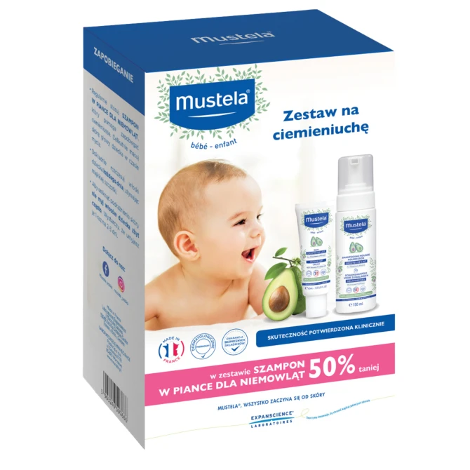 MUSTELA ZESTAW CIEMIENIUCHA Szampon W Piance 150 ml + Krem 40 ml (id: 2848)