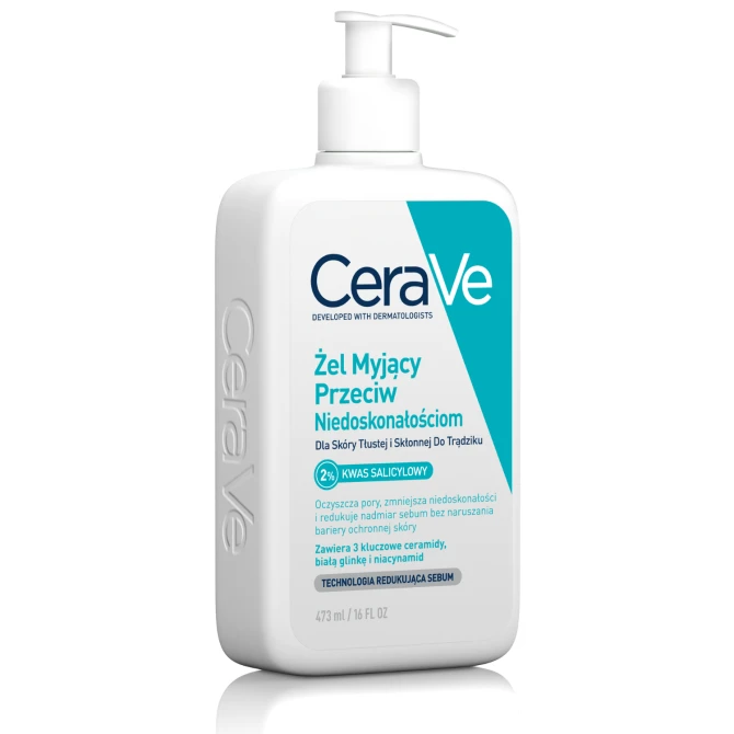 CERAVE Żel Myjący Przeciw Niedoskonałościom dla skóry tłustej i skłonnej do trądziku - 473ml (id: 68104)