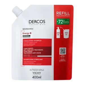 VICHY DERCOS Energy+ Szampon Wzmacniający Włosy - Uzupełnienie (Refill) - 400ml