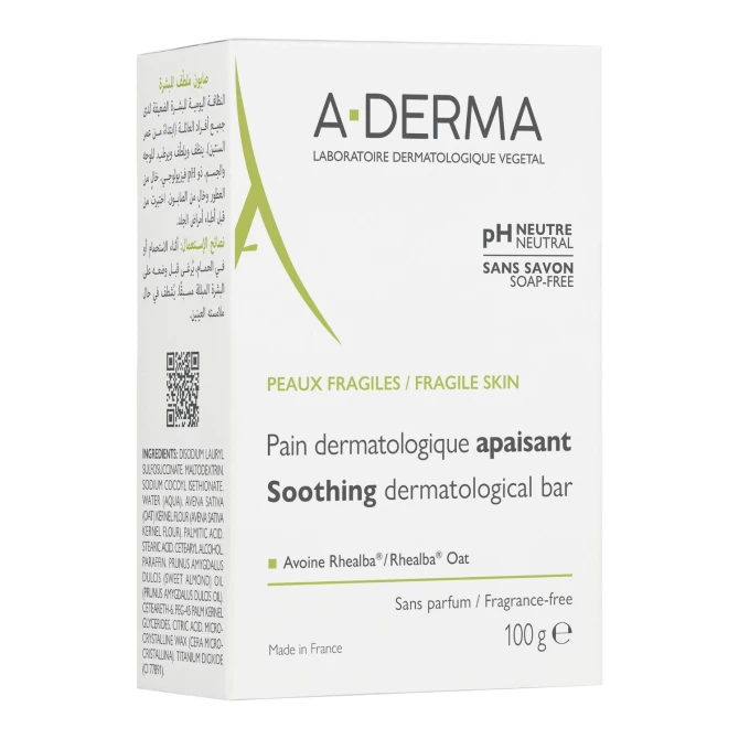 A-DERMA Łagodząca Kostka Dermatologiczna Do Mycia - 100g