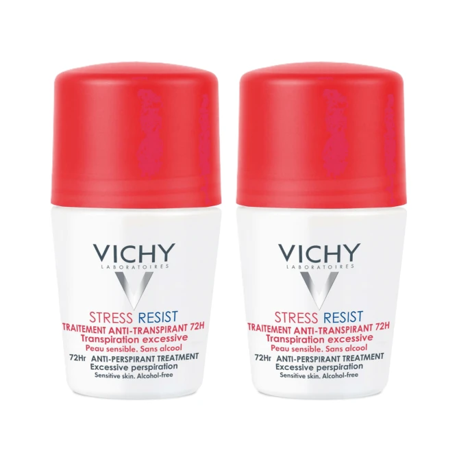 VICHY DEO Antyperspirant Przeciw Poceniu 72h Stress Resist Roll-On - 2x50ml (DUOPACK)