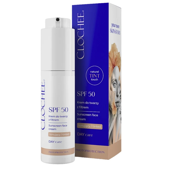 CLOCHEE Tonujący Krem Do Twarzy Z filtrem SPF50 - 50ml