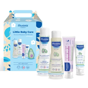 MUSTELA Little Baby Care (Delikatny Żel - 200ml + Szampon - 200ml + Krem Do Twarzy - 40ml + Krem Do Przewijania - 100ml)
