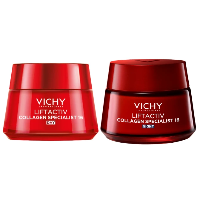 VICHY LIFTACTIV Collagen Specialist 16 Zestaw: Krem Na Dzień 50ml + Krem Na Noc 50ml
