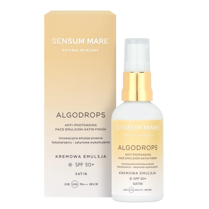 SENSUM MARE Algodrops innowacyjna kremowa emulsja ochronna przeciw fotostarzeniu SPF 50+ UVB UVA PA++++ HEV/IR 50ml (id: 70974)
