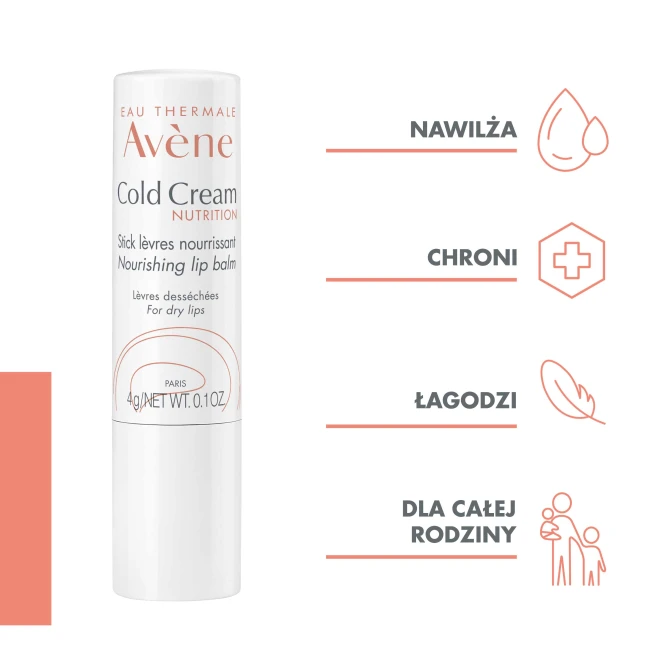 AVÈNE Eau Thermale Cold Cream NUTRITION Odżywcza Pomadka Do Ust 4g