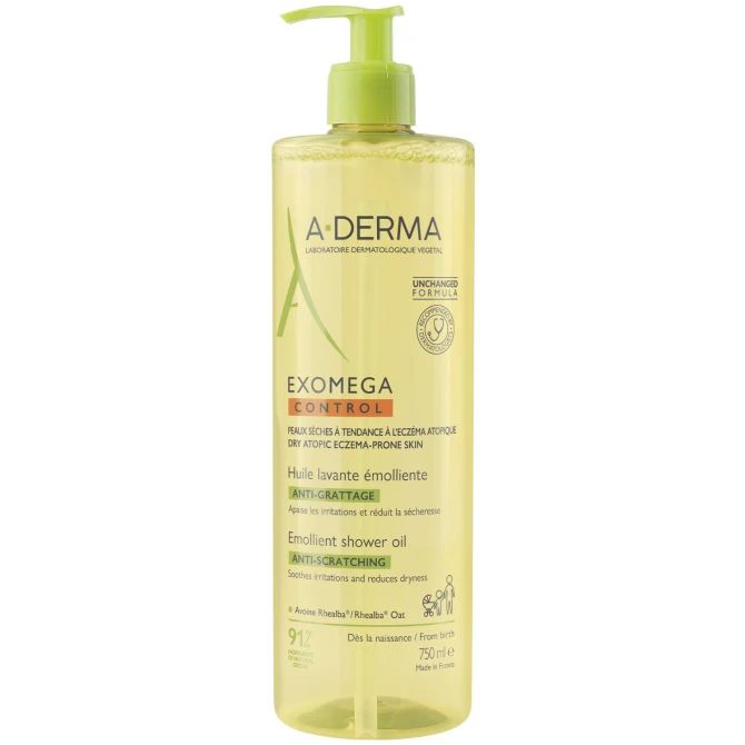 A-DERMA EXOMEGA CONTROL Zapobiegający Swędzeniu Olejek Emolientowy Do Mycia - 750ml