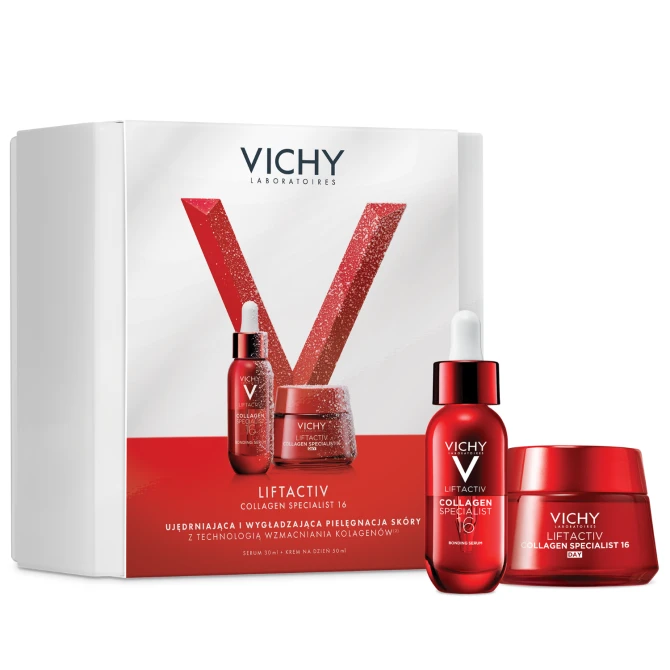 VICHY ZESTAW Liftactiv Collagen Specialist 16 Przeciwzmarszczkowe Serum 30ml + Krem Na Dzień 50ml