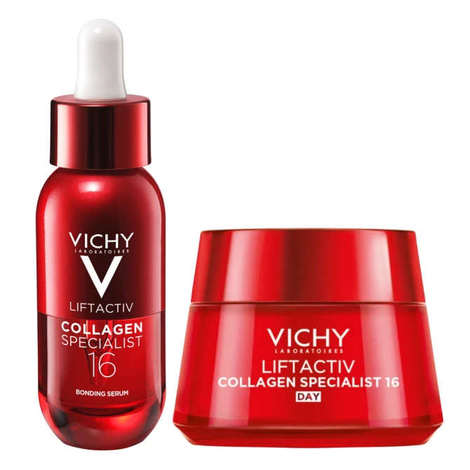 VICHY ZESTAW Liftactiv Collagen Specialist 16 Przeciwzmarszczkowe Serum 30ml + Krem Na Dzień 50ml