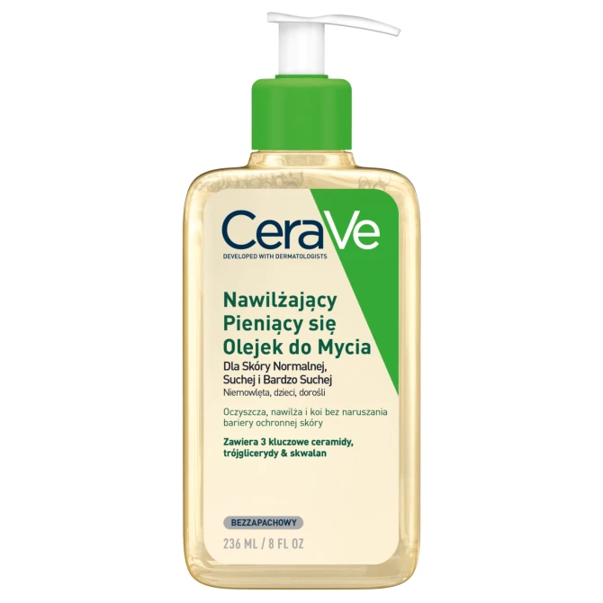 CERAVE Nawilżający Pieniący się Olejek do Mycia Twarzy I Ciała - 236ml (id: 2154)