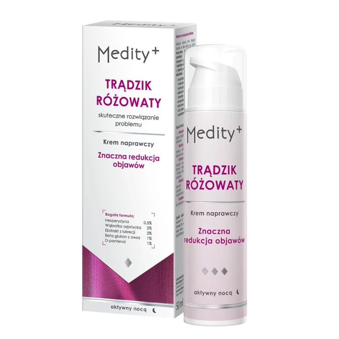 Medity+ Trądzik Różowaty krem naprawczy na noc - 50ml (id: 72172)