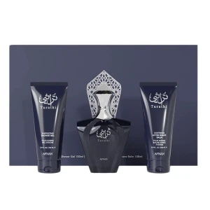 Afnan Turathi Blue Pour Homme zestaw woda perfumowana spray 90ml + żel pod prysznic 100ml + balsam po goleniu 100ml
