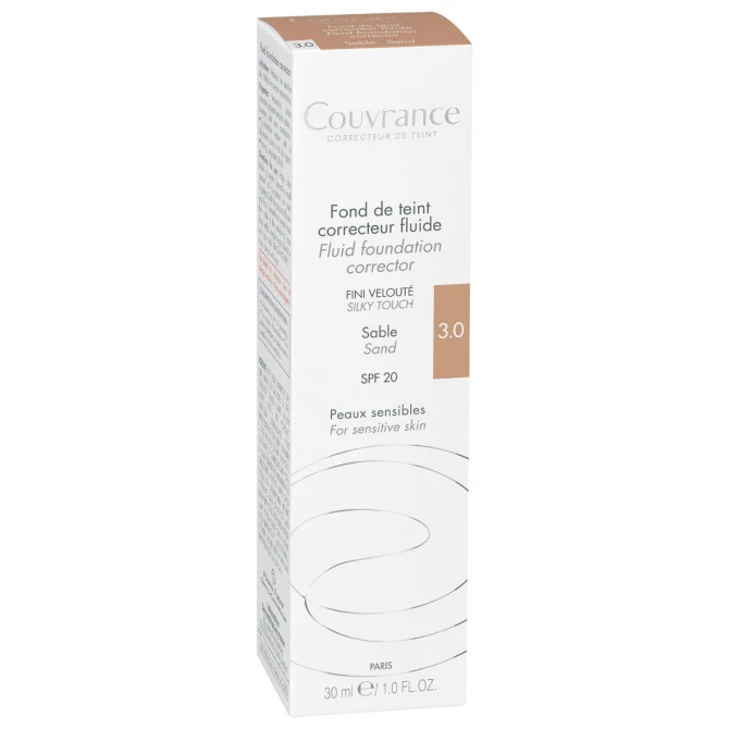 AVÈNE Eau Thermale Couvrance Fluid korygujący Piaskowy SPF20 3.0 - 30ml