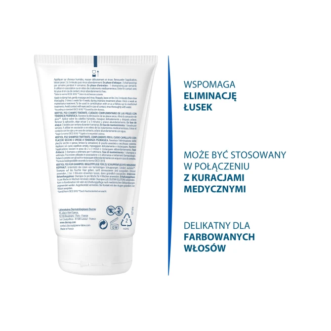 DUCRAY KERTYOL P.S.O Szampon. Przywraca równowagę i łagodzi uczucie swędzenia - 125ml