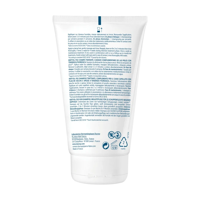 DUCRAY KERTYOL P.S.O Szampon. Przywraca równowagę i łagodzi uczucie swędzenia - 125ml